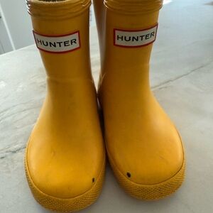 Hunter Kids Yellow Rain Boots toddler size 4